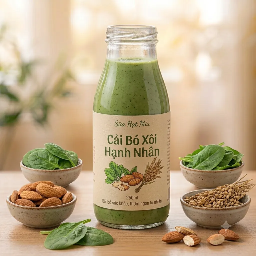 Cải Bó Xôi Hạnh Nhân